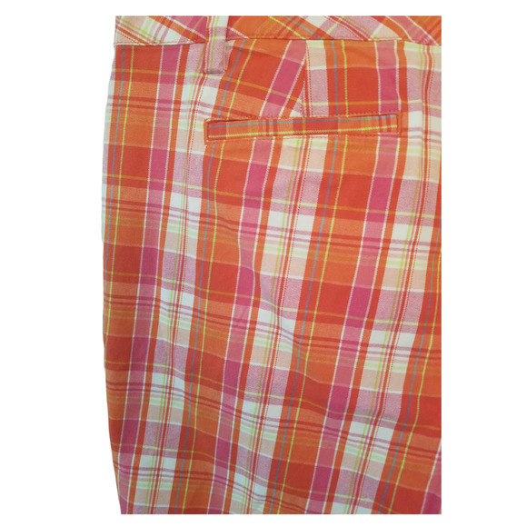 Land's End Women's Shorts White Red Plaid Size 16, Inseam 8 in, Length 18.5 in - Picture 7 of 8